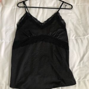 Black silky top